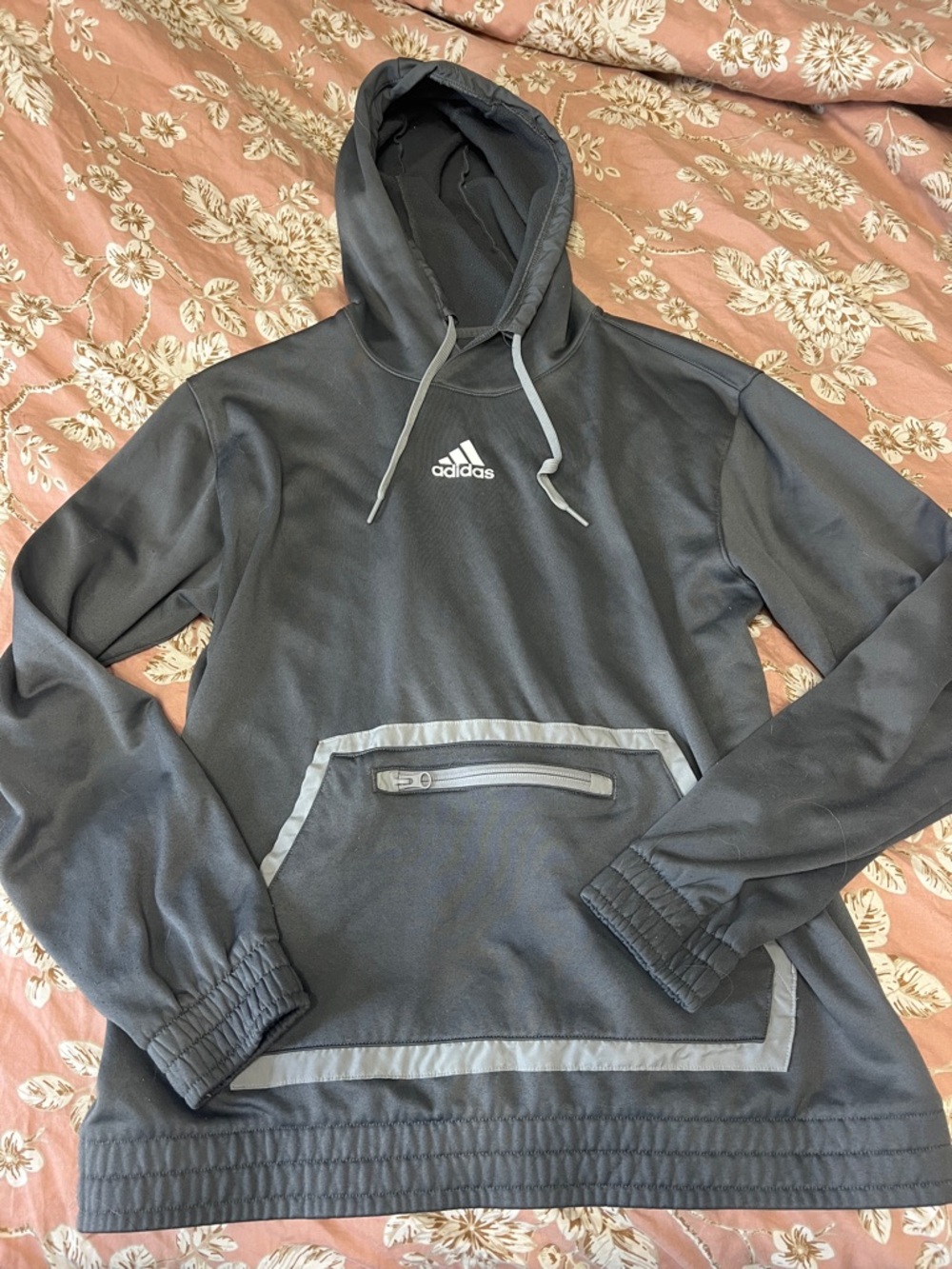 adidas Dark Gray Hooded Pullover
